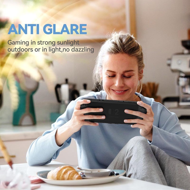 ivoler Screen Protector [2 Pack] Matte Tempered Glass for Nintendo Switch 2 7.9 inch, Matte Anti Glare Screen Protector with [Alignment Frame] Anti-Scratch Full Coverage Guard for Nintendo Switch 2 - Image 4